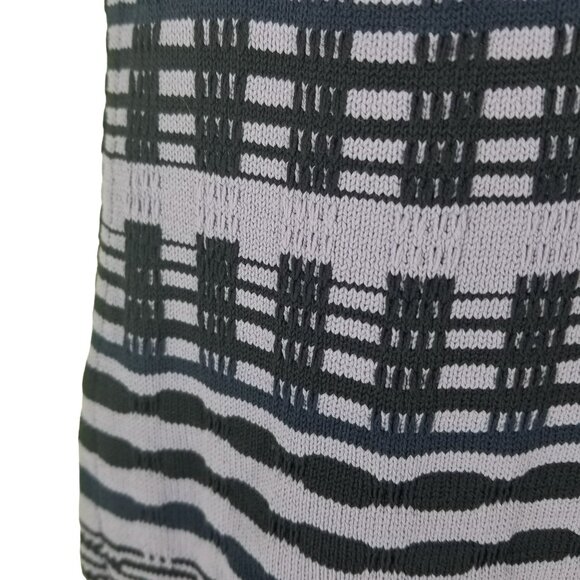 Opening Ceremony Y2K Bodycon Skater Dress Purple Aztec Stripe 2000s Style - Picture 14 of 16